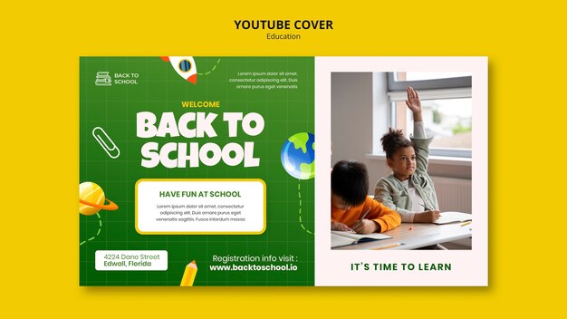 Modelo de educação de design plano