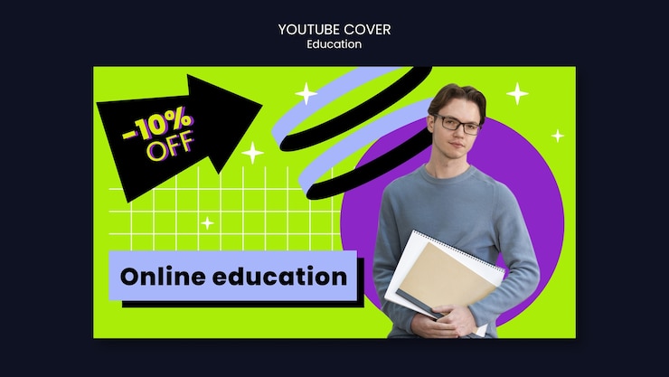 PSD grátis modelo de educação de design plano
