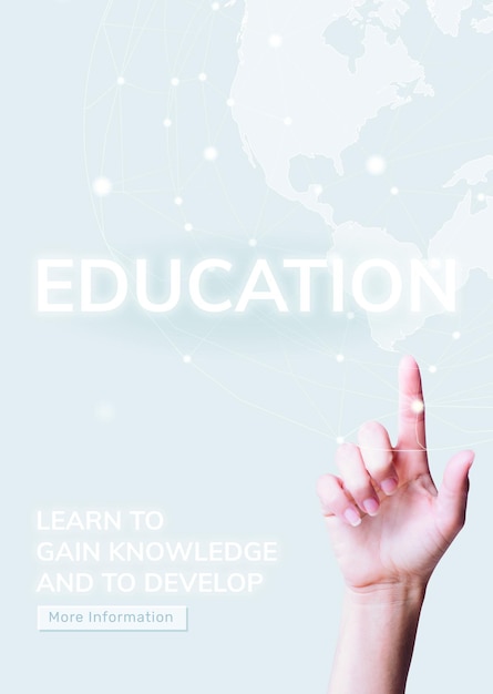 PSD grátis modelo de educação global psd tecnologia futura