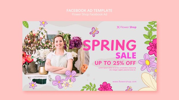 Modelo de Facebook da temporada de primavera