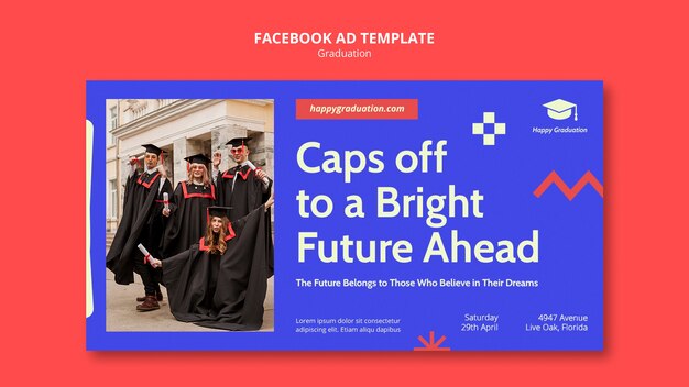 Modelo de facebook de cerimônia de formatura