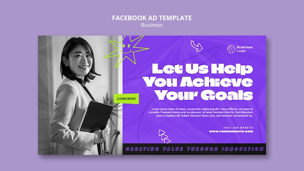 Modelo de facebook de conceito de negócios