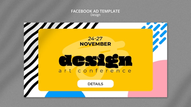 Modelo de facebook de conferência de design