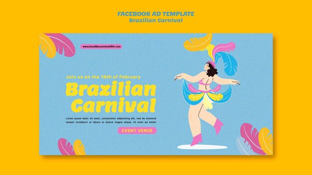 Modelo de facebook de entretenimento de carnaval