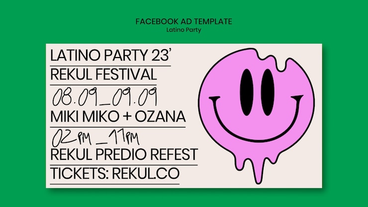 PSD grátis modelo de facebook de festa latina