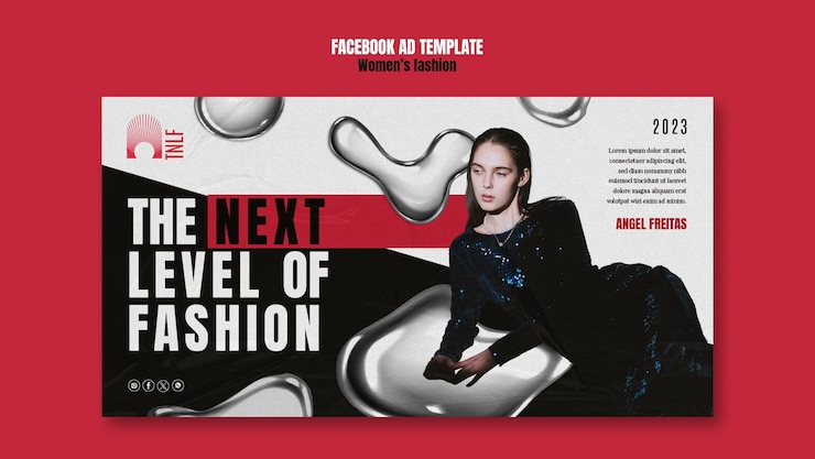 PSD grátis modelo de facebook de moda feminina