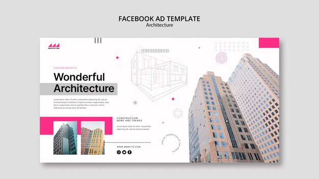 Modelo de facebook de projeto de arquitetura