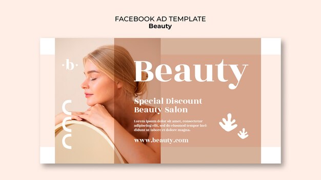 modelo de Facebook de salão de beleza de design plano