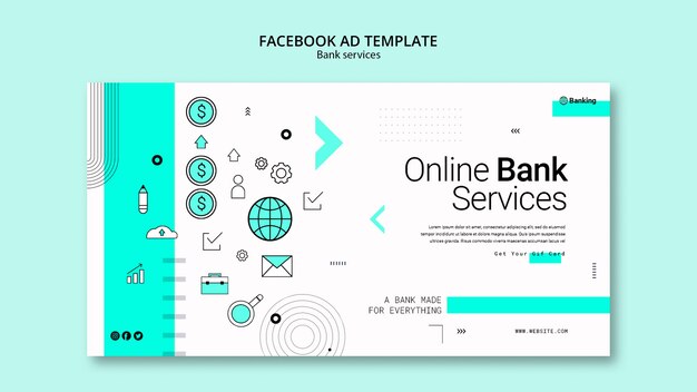 Modelo de facebook de serviços bancários