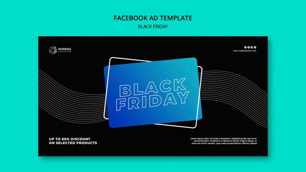 Modelo de facebook de sexta-feira negra gradiente
