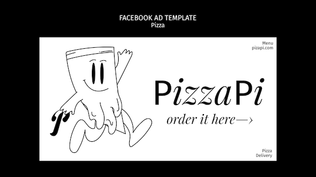 Modelo de facebook de uma pizzaria deliciosa