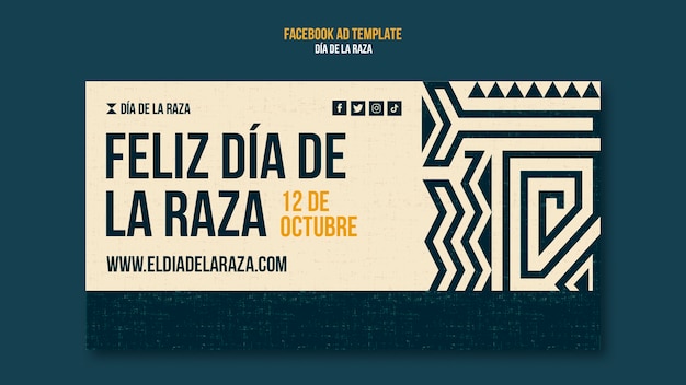 Modelo de facebook Día de la raza