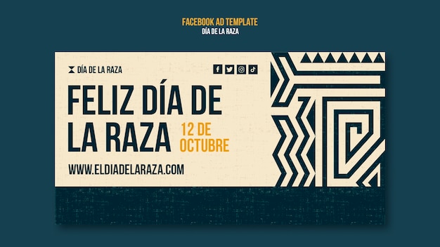 Modelo de facebook día de la raza