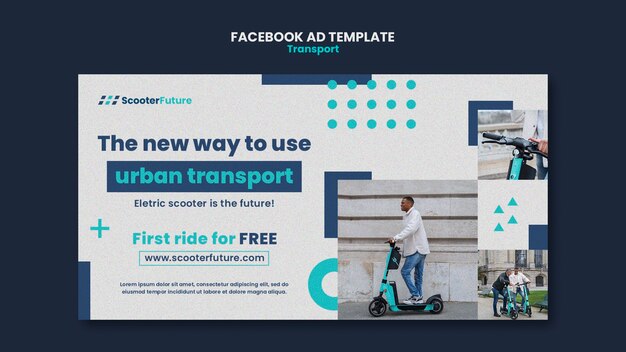 Modelo de facebook do conceito de transporte