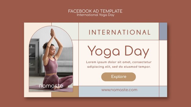 Modelo de facebook do dia internacional da ioga