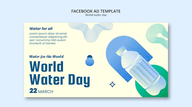 Modelo de facebook do dia mundial da água
