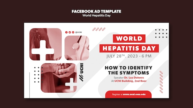 PSD grátis modelo de facebook do dia mundial da hepatite