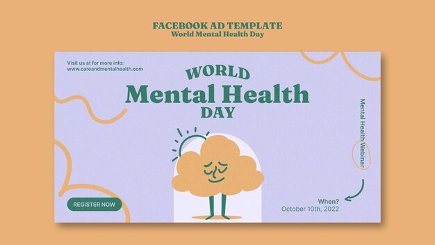 Modelo de facebook do dia mundial da saúde mental