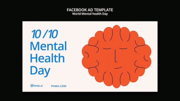 Modelo de facebook do dia mundial da saúde mental