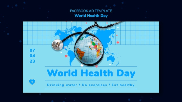 Modelo de facebook do dia mundial da saúde