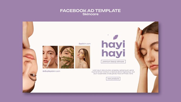 PSD grátis modelo de facebook lavanda digital