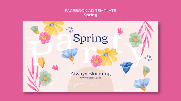 Modelo de Facebook para a celebração da primavera