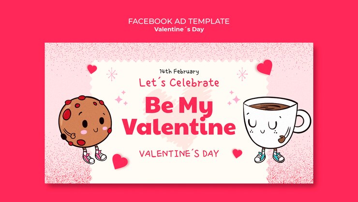PSD grátis modelo de facebook para a celebração do dia dos namorados