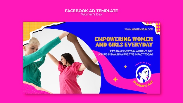 PSD grátis modelo de facebook para comemoração do dia da mulher