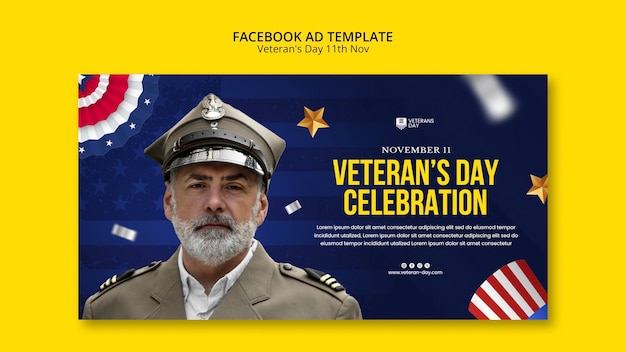 Modelo de facebook para comemoração do dia dos veteranos