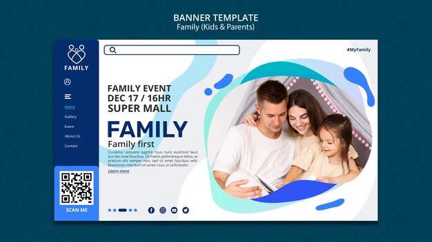 Modelo de família de design plano