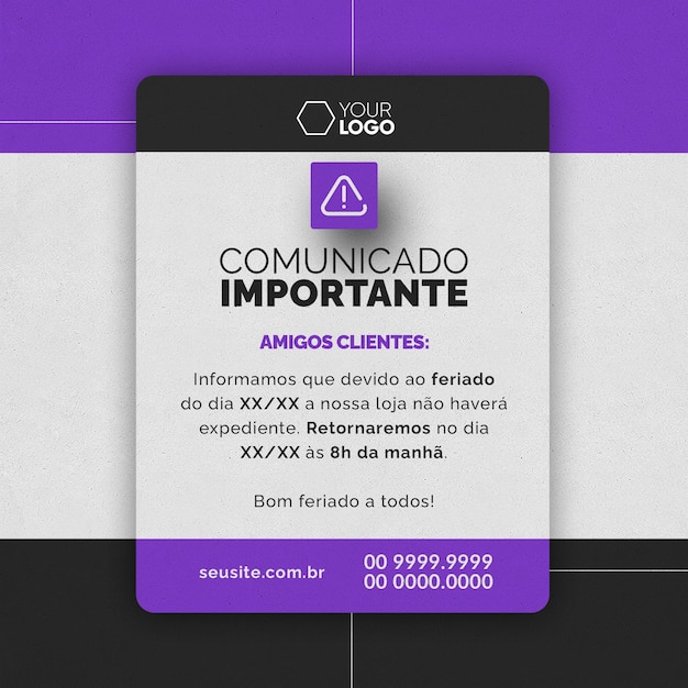 PSD grátis modelo de feed de mídia social anúncio importante fundo violeta