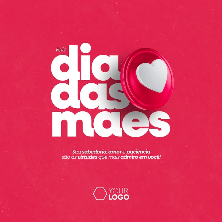 PSD grátis modelo de feed de mídia social feliz dia das mães com fundo rosa