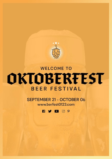 Modelo de festival de cerveja oktoberfest