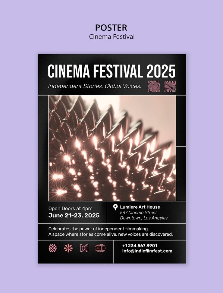 PSD grátis modelo de festival de cinema