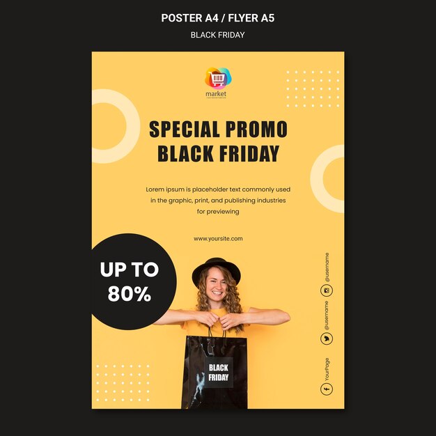 Modelo de folheto black friday