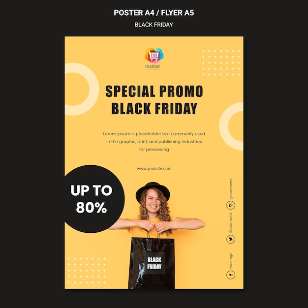 Modelo de folheto black friday