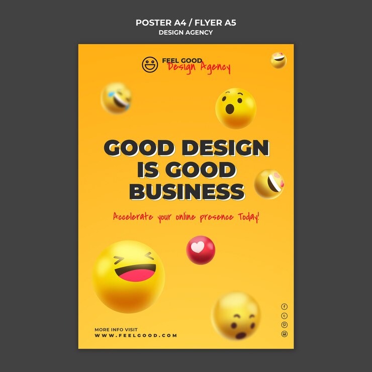 PSD grátis modelo de folheto de agência de design