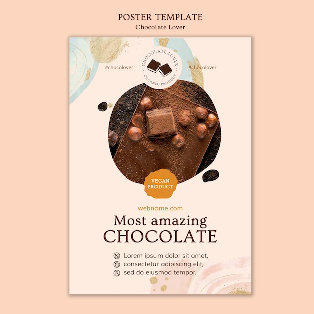 Modelo de folheto de amante de chocolate
