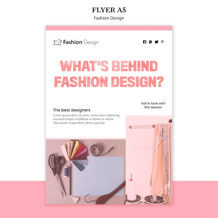 PSD grátis modelo de folheto de design de moda