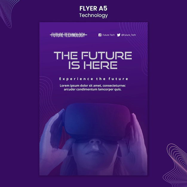 Modelo de folheto de realidade virtual