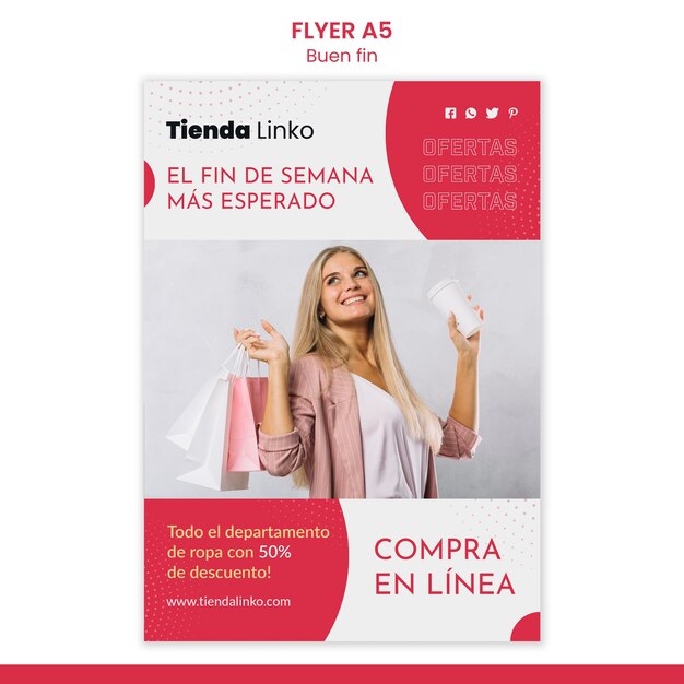 Modelo de folheto de venda de fim de semana