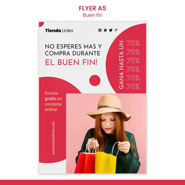 Modelo de folheto de venda de fim de semana