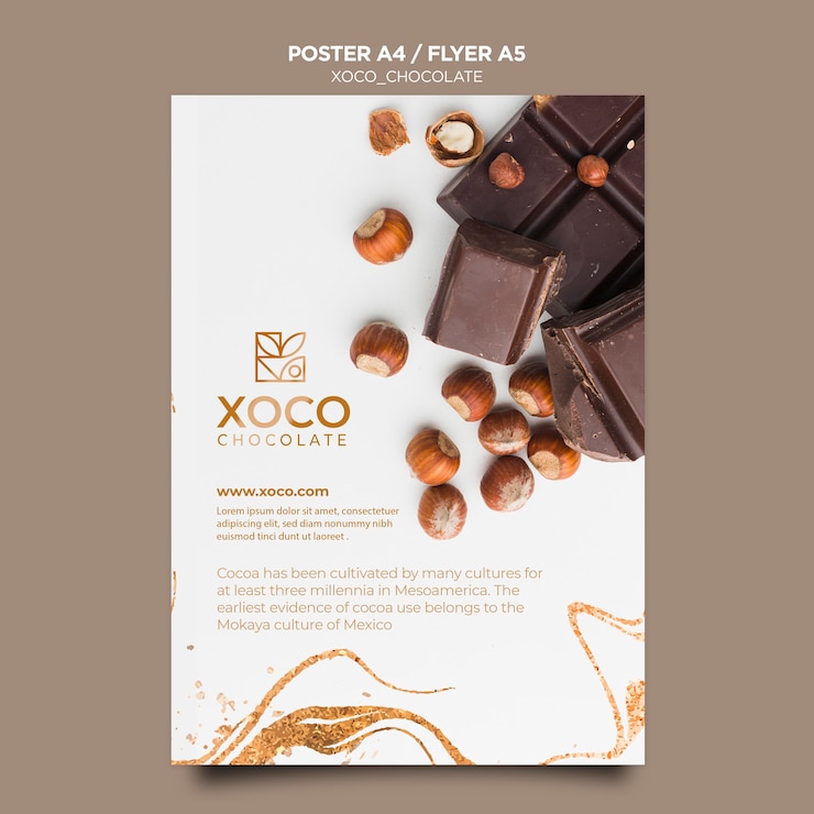 PSD grátis modelo de folheto - delicioso chocolate