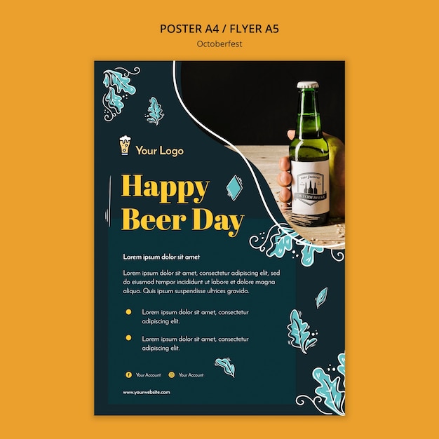 Modelo de folheto - festival da oktoberfest