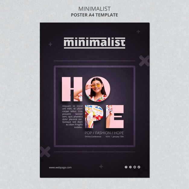 Modelo de folheto minimalista criativo