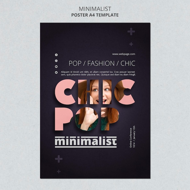 Modelo de folheto minimalista criativo