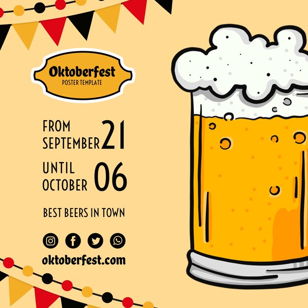 Modelo de folheto Oktoberfest