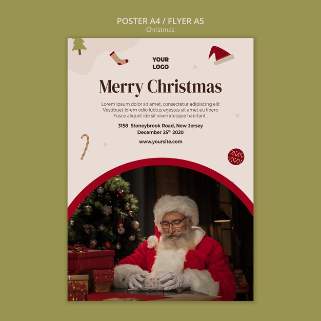 Modelo de folheto para promoção de Natal