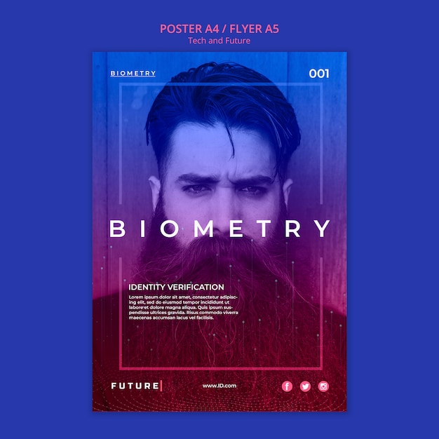 Modelo de folheto - tecnologia e futuro conceito