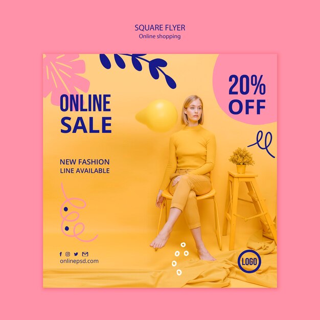 Modelo de folheto - venda online